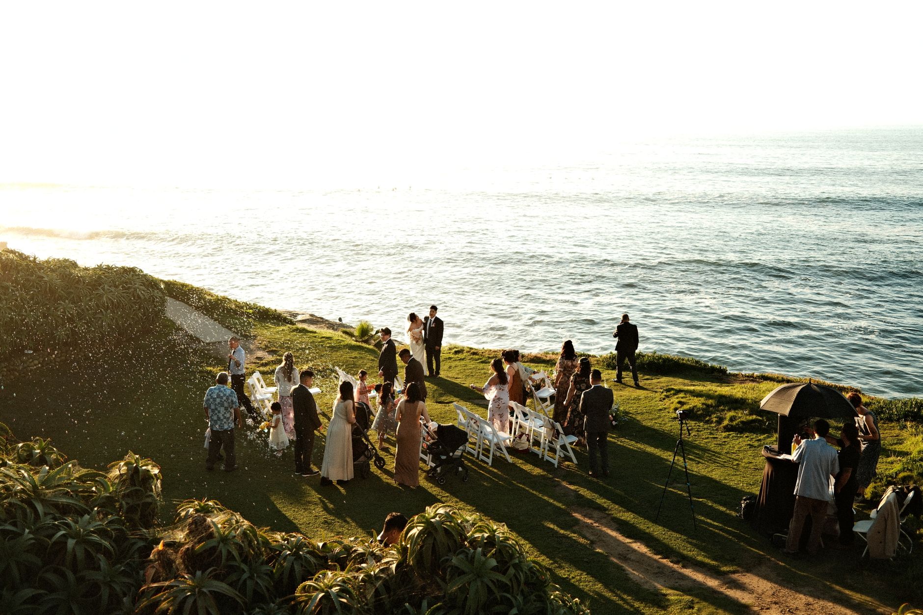 Beach lawn ceremony